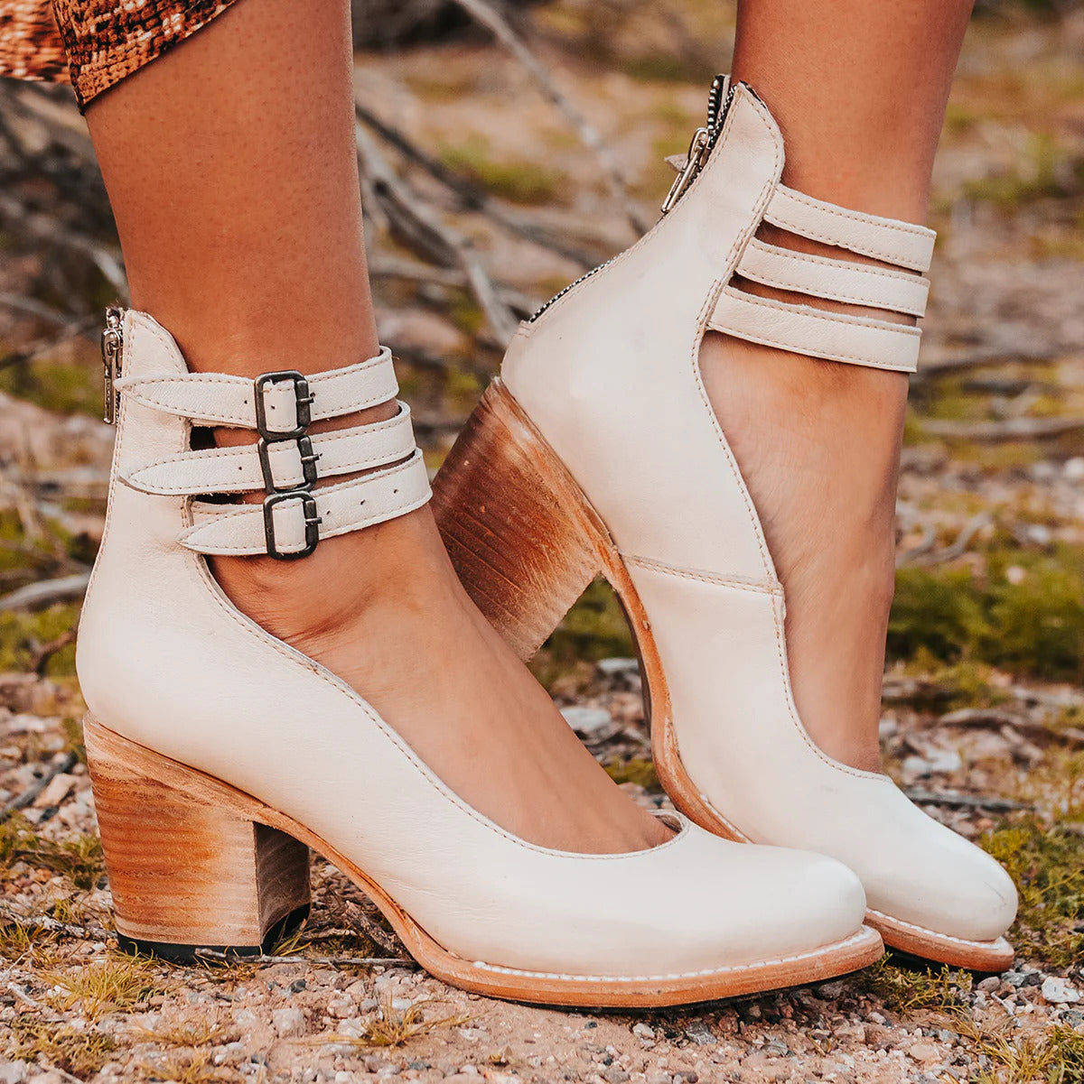 Rina Strapped Block Heel Shoes