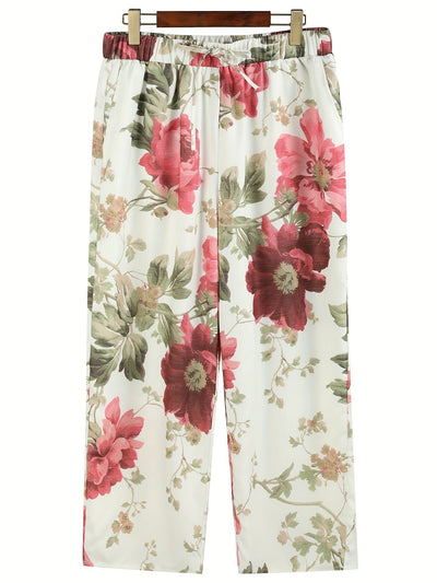 Zoe - Summer Trousers With Floral Pattern