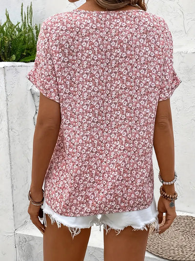 Delphine - Floral Button-Up Blouse