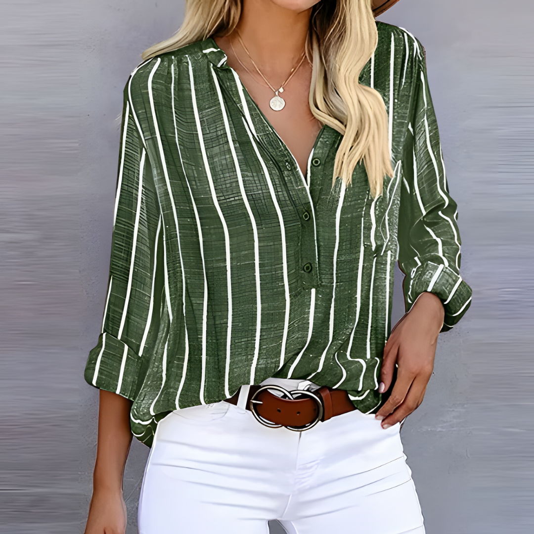 Bailey - Trendy Striped Women's Blouse