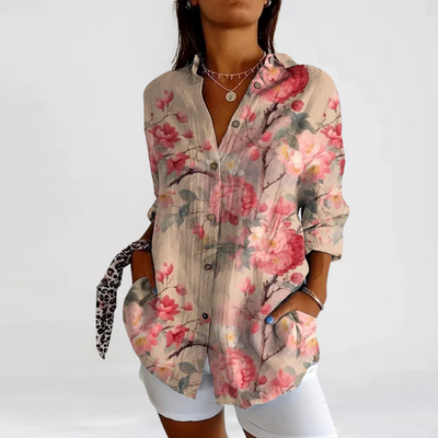 Tina Casual Blouse with Floral Print