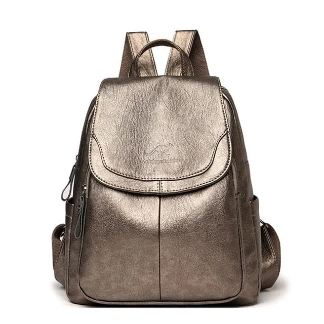 Eda - Anti-theft backpack made of leather