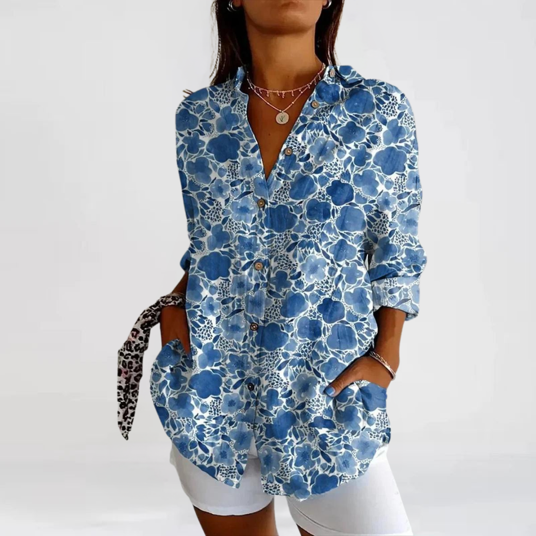 Tina Casual Blouse with Floral Print