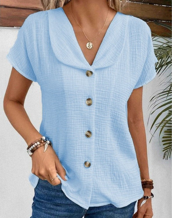 Jane Cotton Linen Blouse