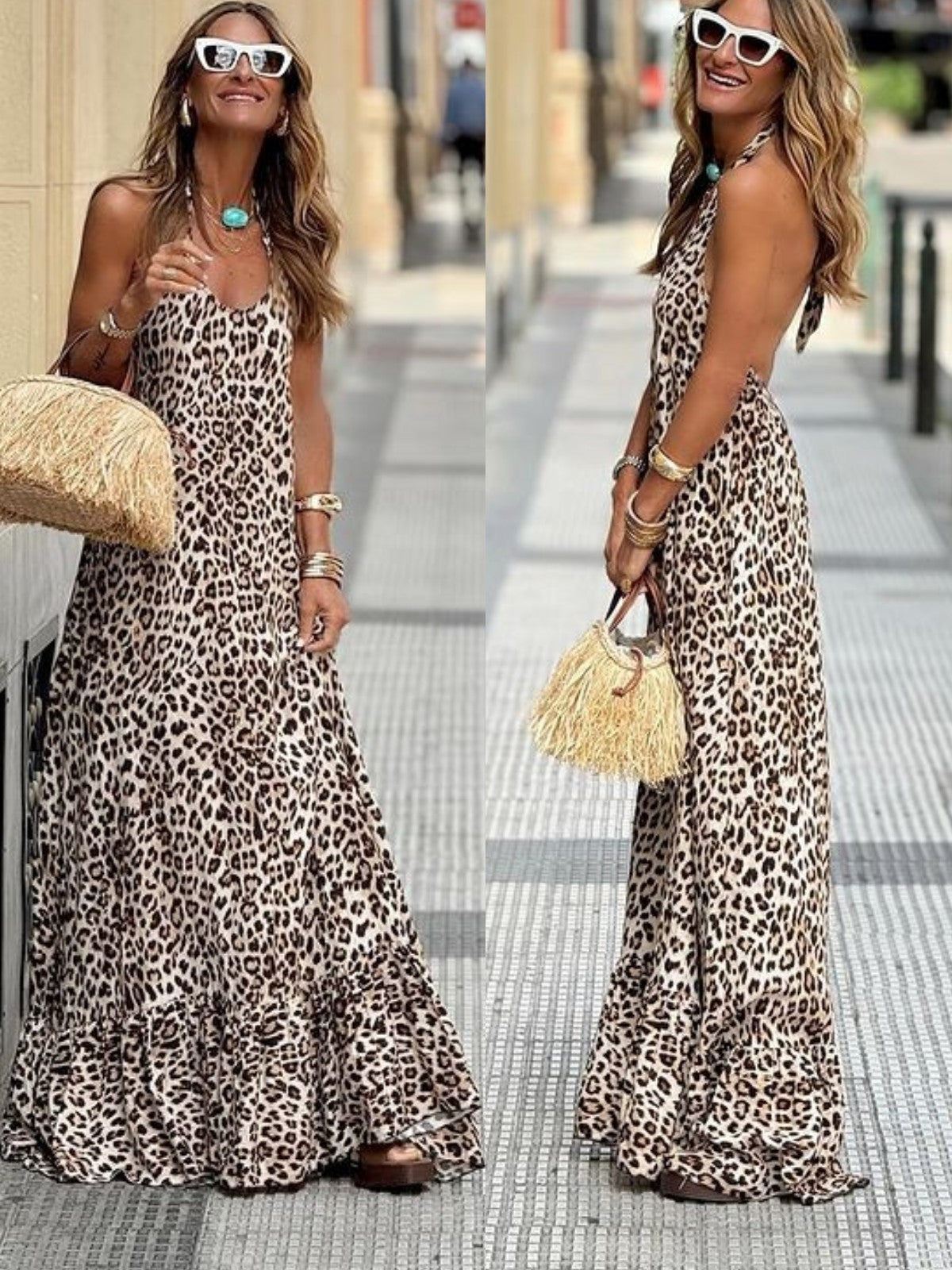 Marry™ - Womens Leopard Print Dress