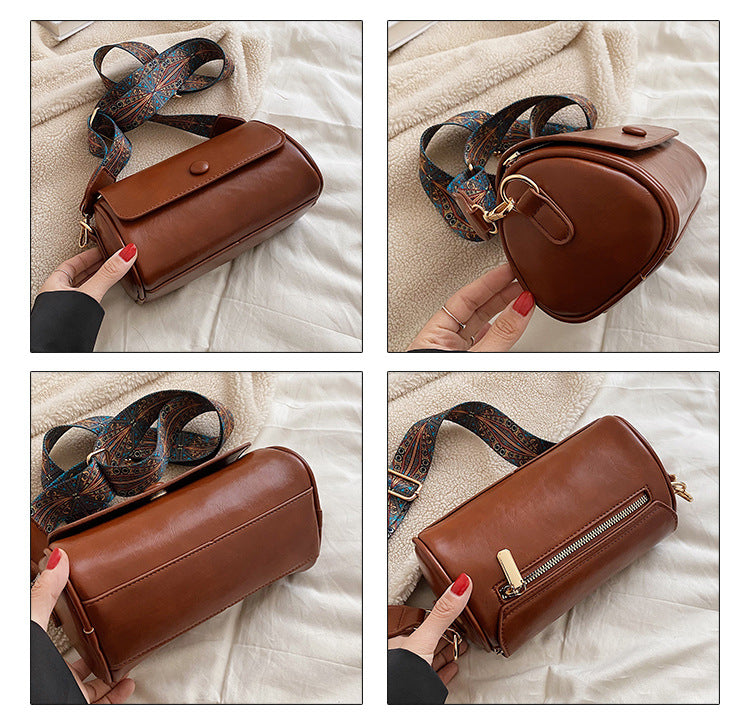 Evie - Boho Leather Crossbody Bag With Handmade Details