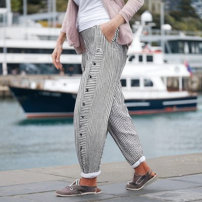 Jane -  Striped Trousers