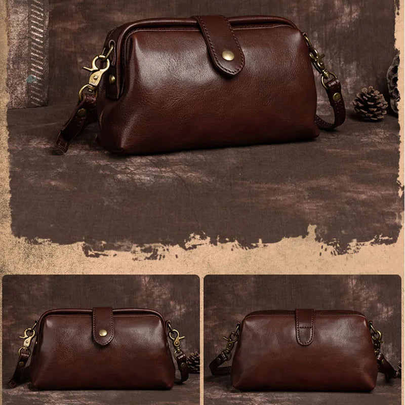 Elise™ - Retro Leather Handmade Bag