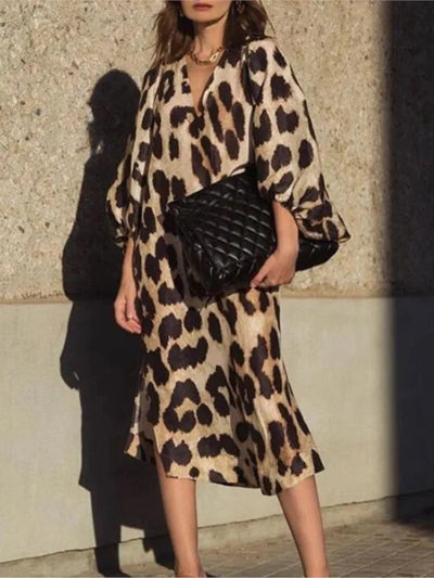 Liza Leopard Print Dress