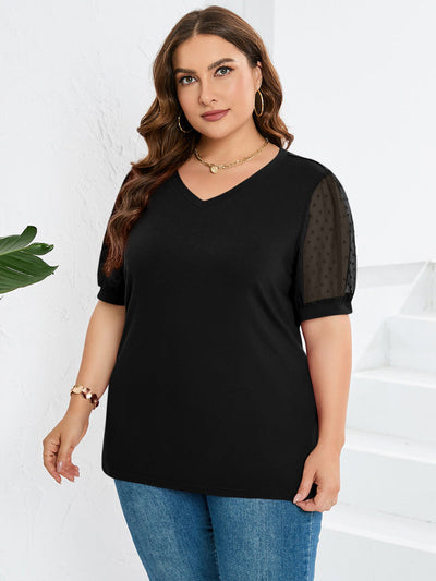 Elegant Top With V-neck