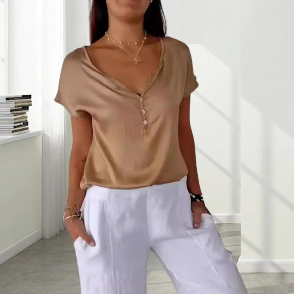 Allison - Elegant V-neck Top