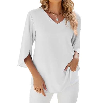 Vicky Blouse with V-Neck