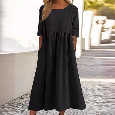 Ivy - Midi Dress with Half Sleeves