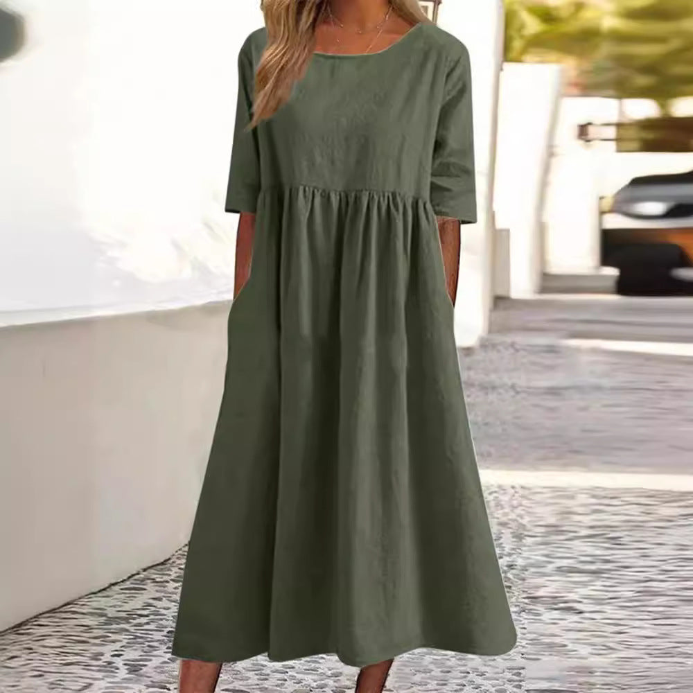 Ivy - Midi Dress with Half Sleeves