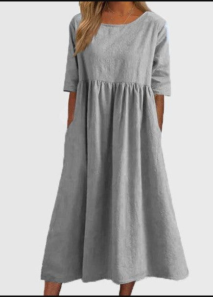 Ivy - Midi Dress with Half Sleeves