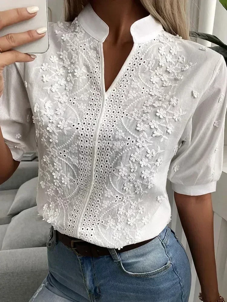 Celine Elegant blouse with embroidery