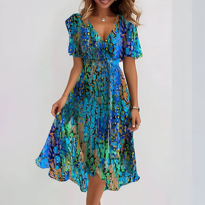 Sara Midi Dress with Short Sleeves